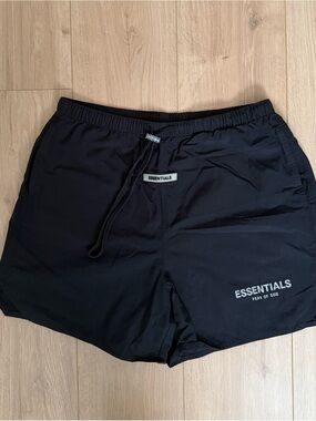 Fear of God Essentials Black Volley Shorts Size S
